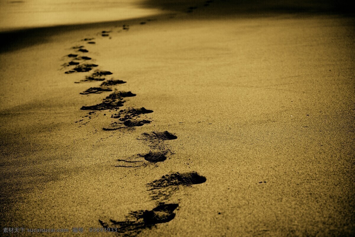 海滩足迹 沙 脚步 足迹 海滩 海岸 走 海洋 夏天 自然