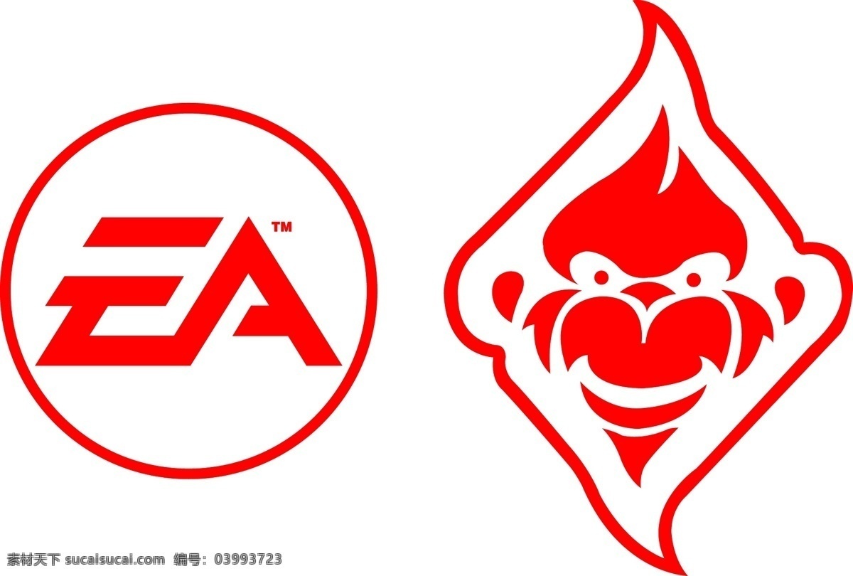 ea 火猴 firemonkey ea游戏 ea火猴 eagame logo 矢量