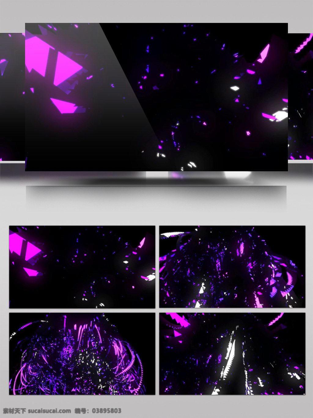 紫色 科技 视频 山脉 昏暗 光线 视频素材 动态视频素材