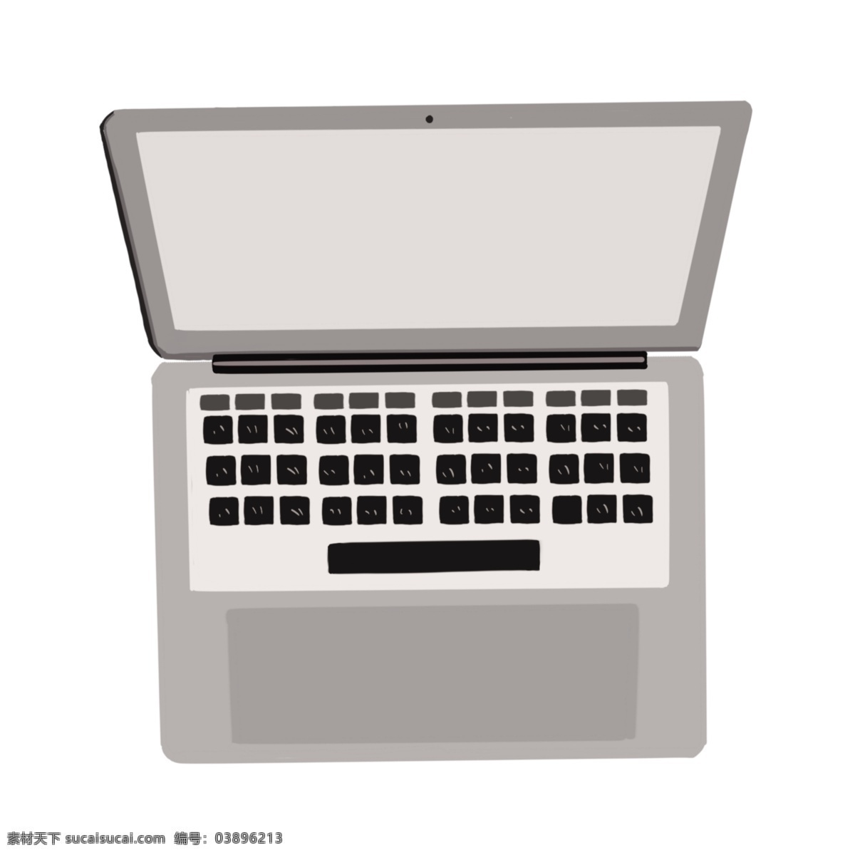 台 灰色 笔记本 电脑 笔记本电脑 一台电脑 电脑插画