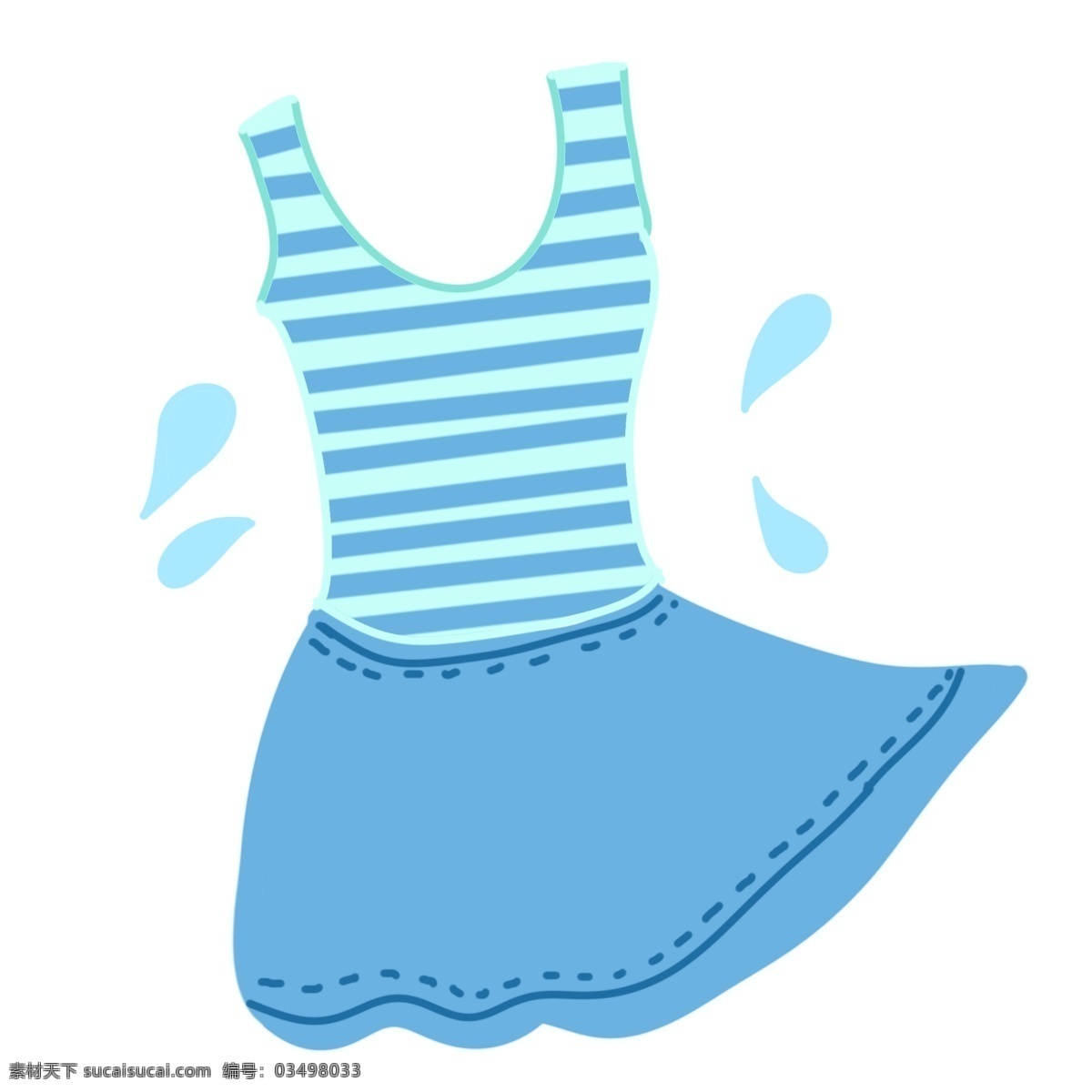 蓝色裙装泳衣 蓝色泳衣 裙装泳衣 游泳