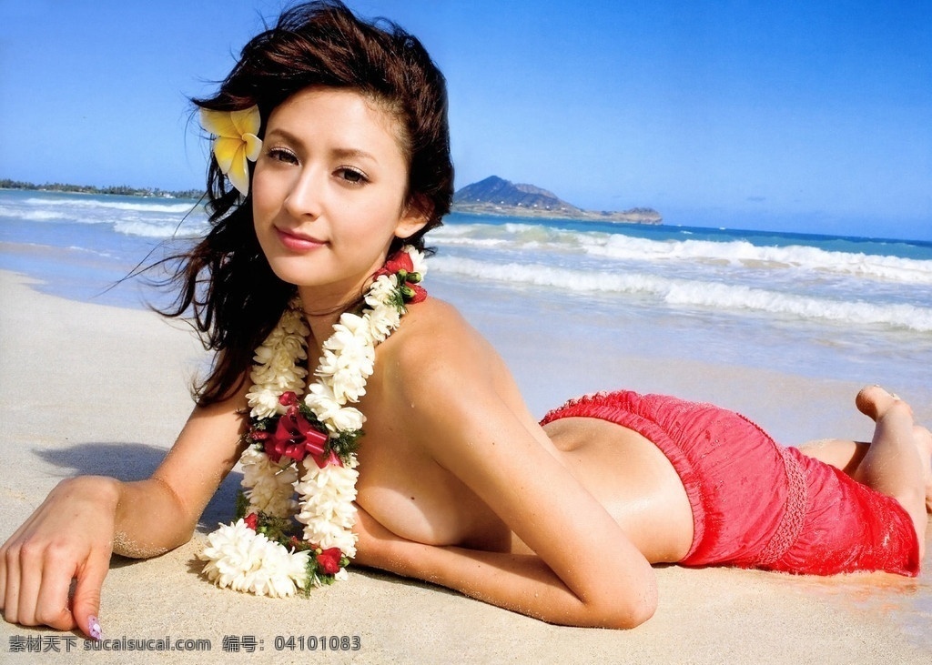 莉亚迪桑 leah dizon 模特 日本 混血 美女 东方 可爱 明星 美眉 超美 写真 沙滩 海边 明星偶像 人物图库