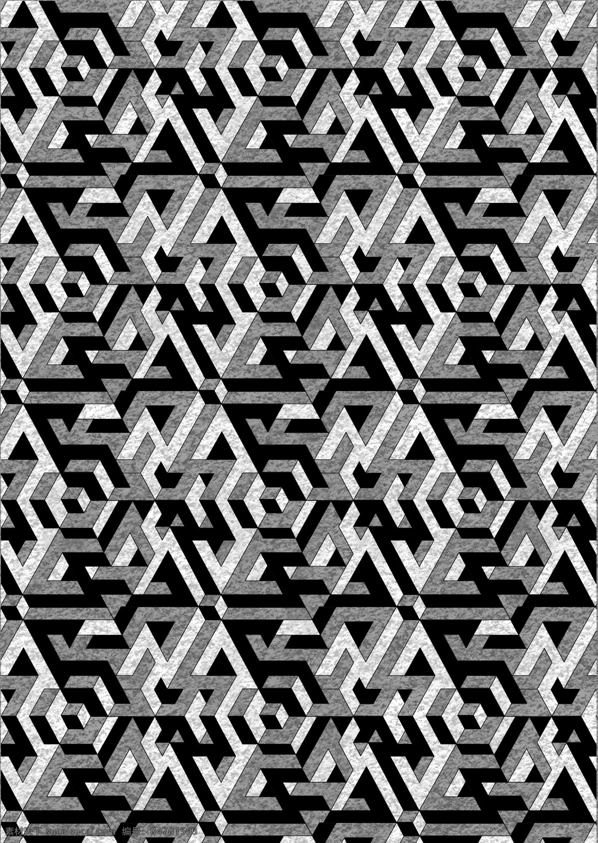 立体迷宫 迷宫 立体 四方连续 矛盾空间 黑白 几何 分层