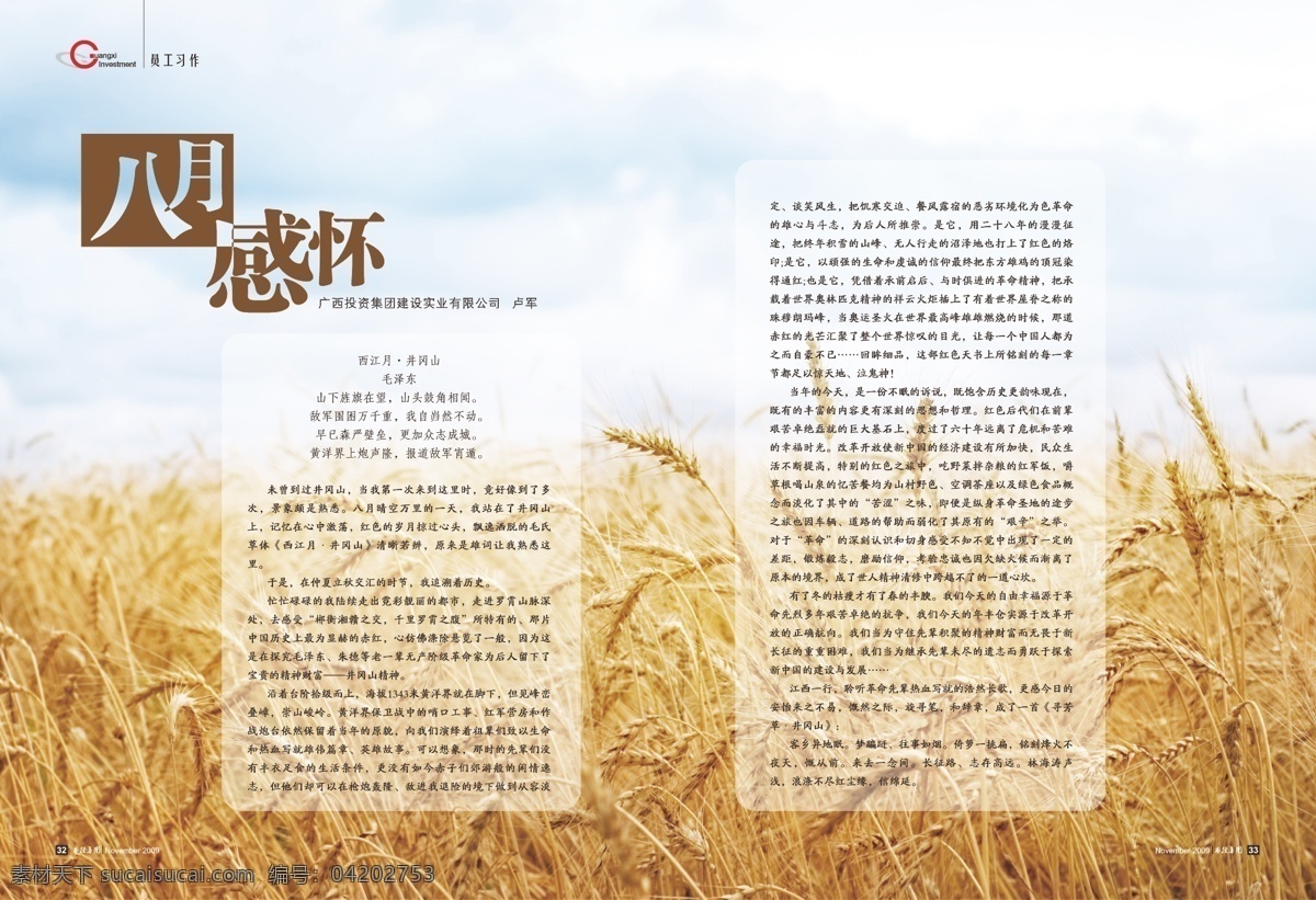 板式 大气 封面 公司简介 画册设计 简洁 简介 期刊 内文 广投 广西投资集团 企业文化 广投期刊 矢量 其他画册封面