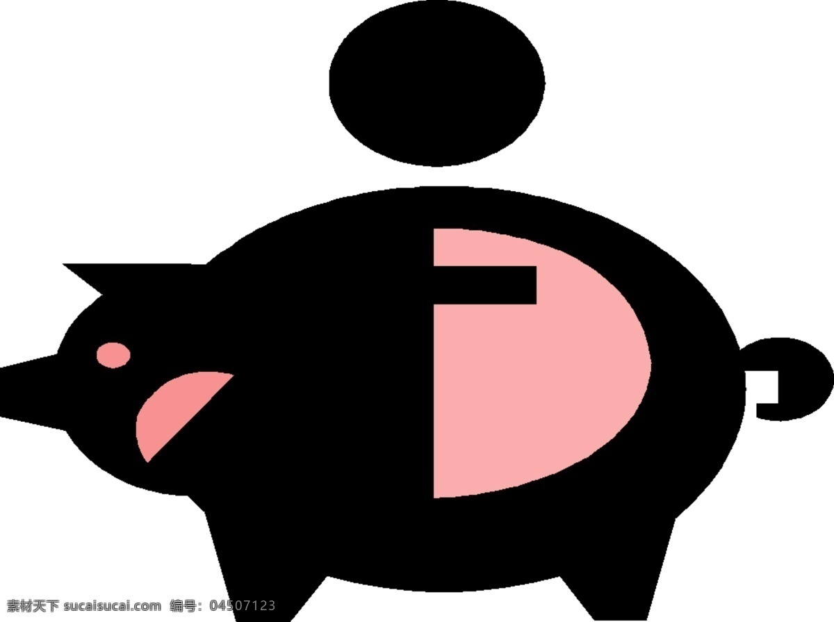 卡通 生肖 猪 存钱罐 家禽 家畜 矢量图 生物 世界 矢量 其他矢量图