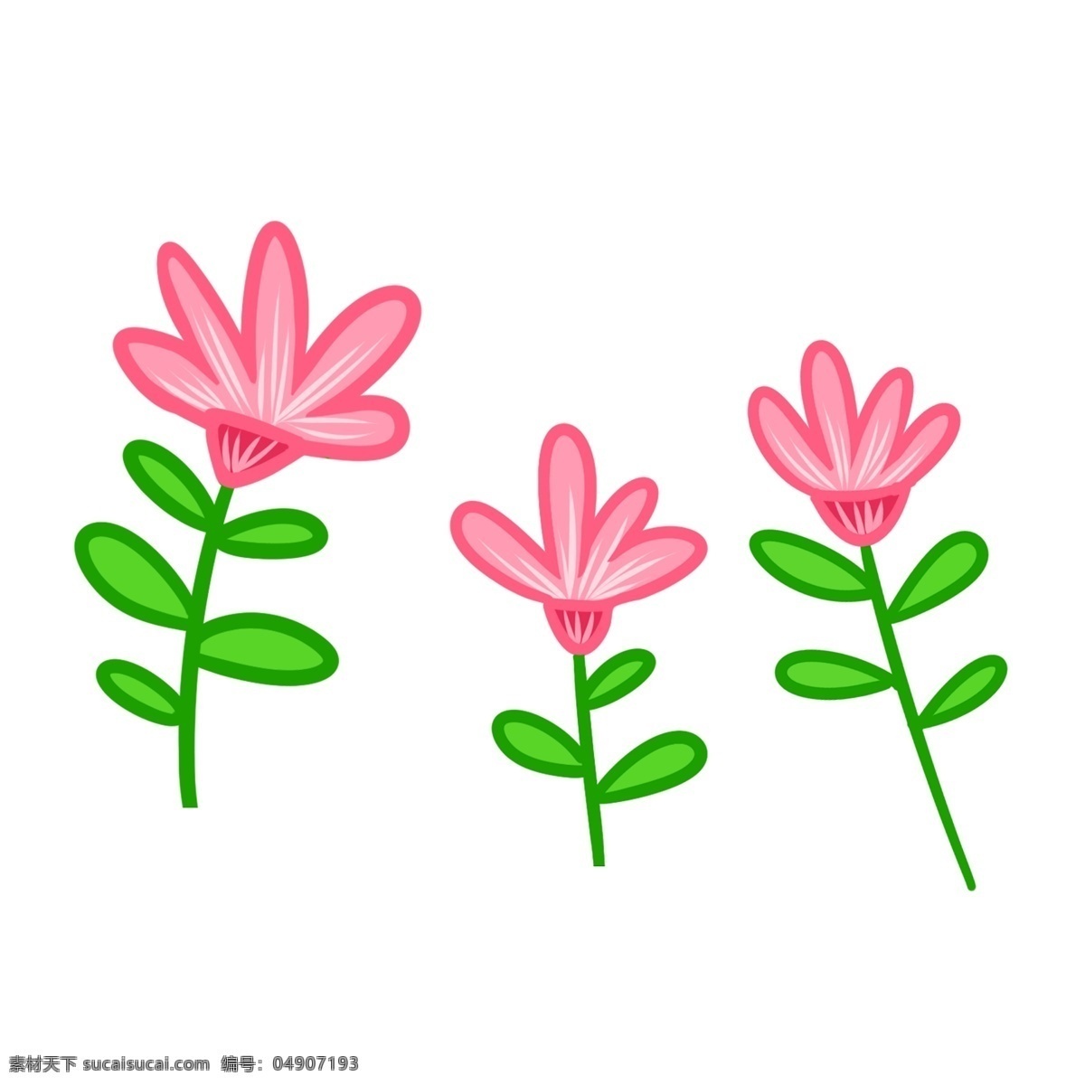 水彩 花卉 装饰 免 抠 图 鲜花 绿色 叶子 png元素 装饰图案 粉色