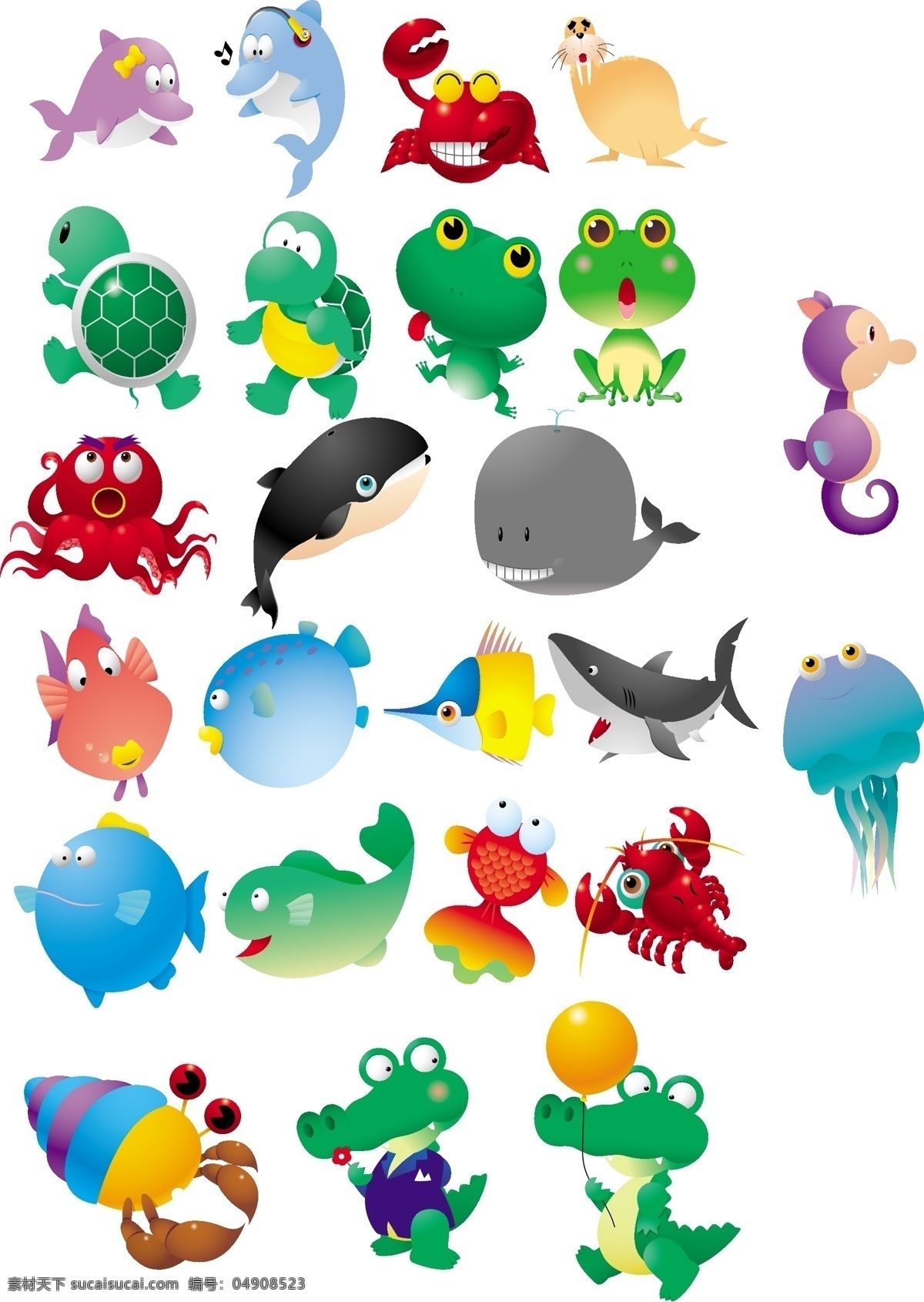 海洋生物 海底 世界 鱼 动物 百科 大全 生物世界 其他生物 动物大全 矢量图库