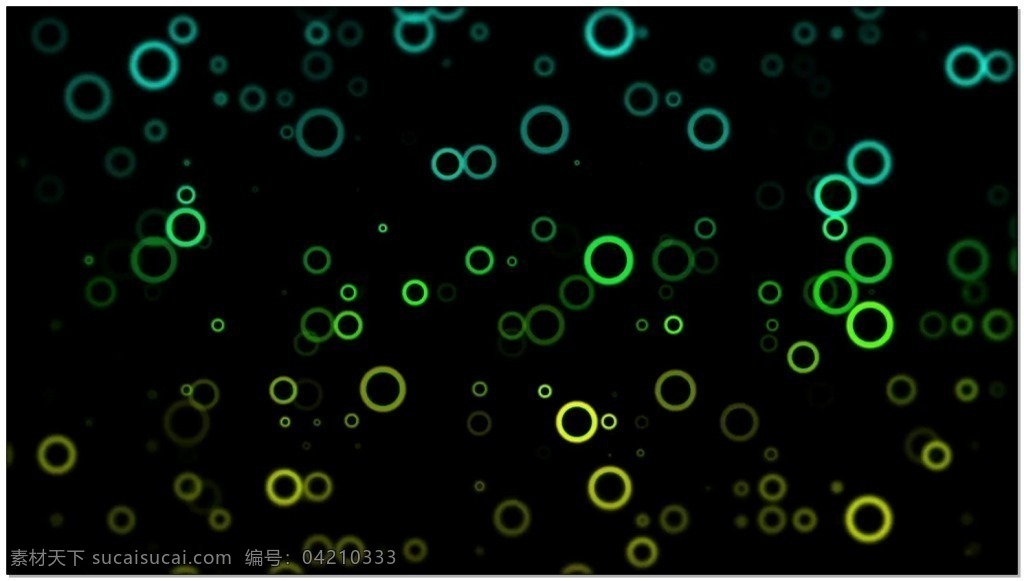 绿色 梦幻 背景 视频 圆圈 渐变 星空 视频素材 动态视频素材