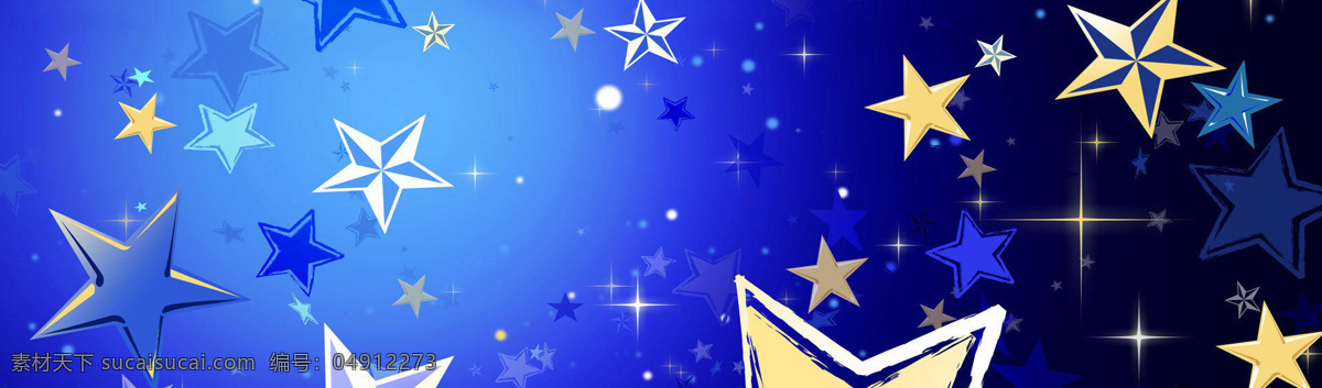 星星 幻想 banner 创意设计 蓝色