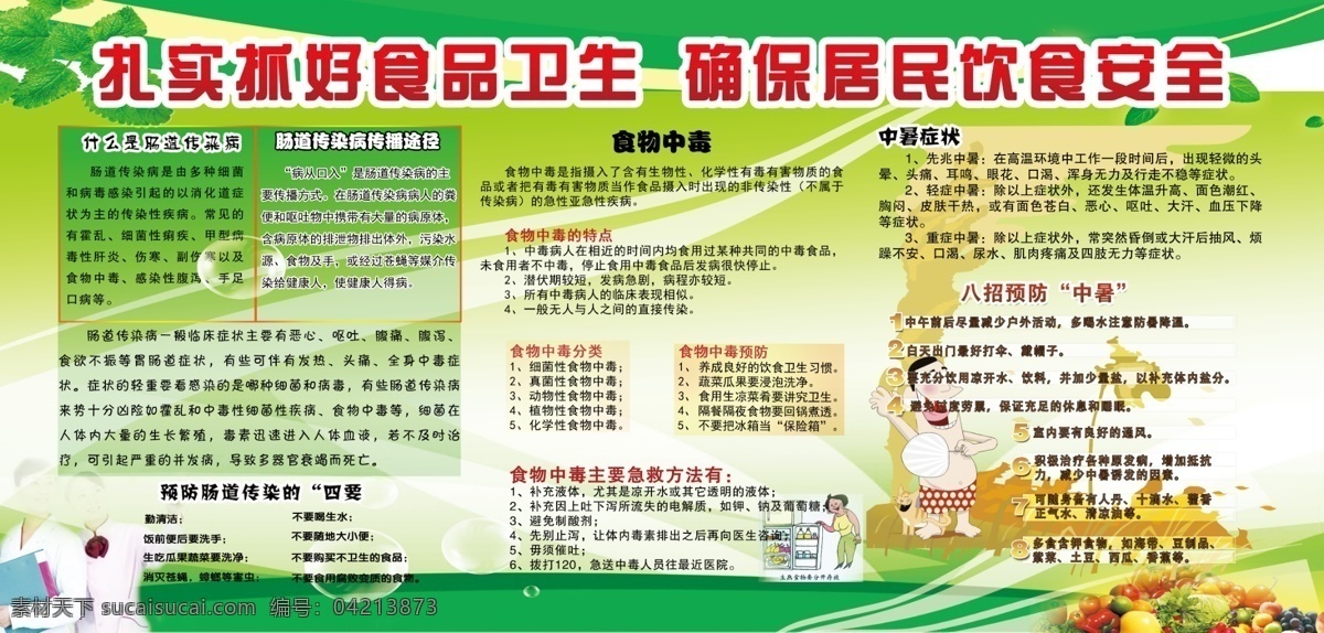 食品安全 食物中毒 中暑 肠道感染 传染 安全卫生