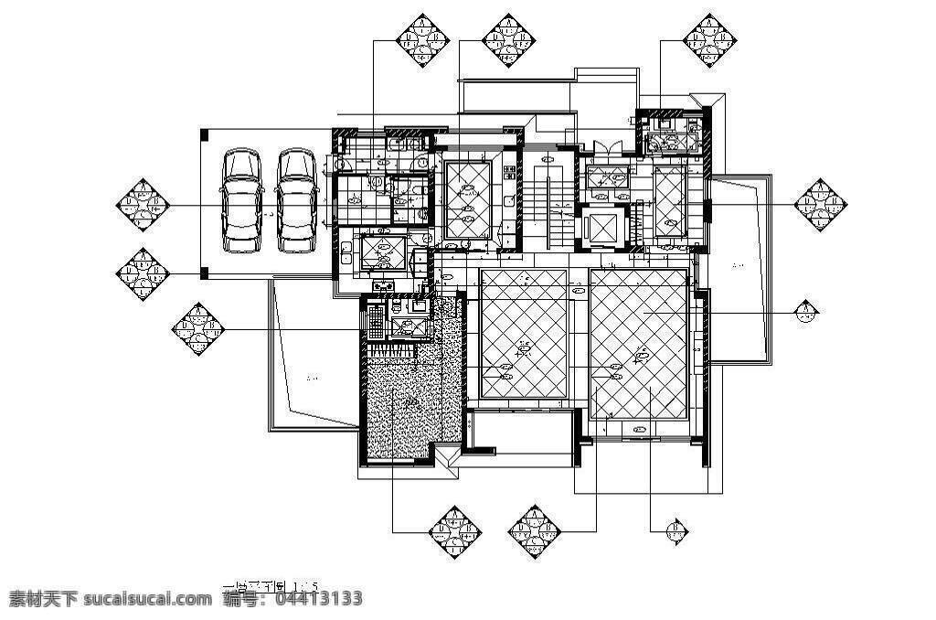 简约 公寓 两 室 室内 空间 平面图 室内设计 室内装饰 cad 卧室 客厅 两室 车库