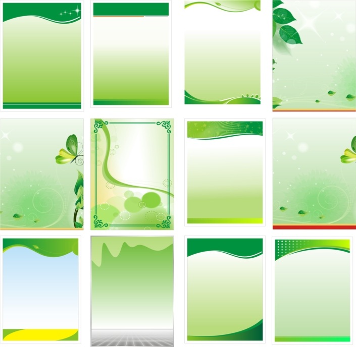 清新 绿色 展示板 设计矢量 矢量平面清晰 表现出 色 材料 载体 白色