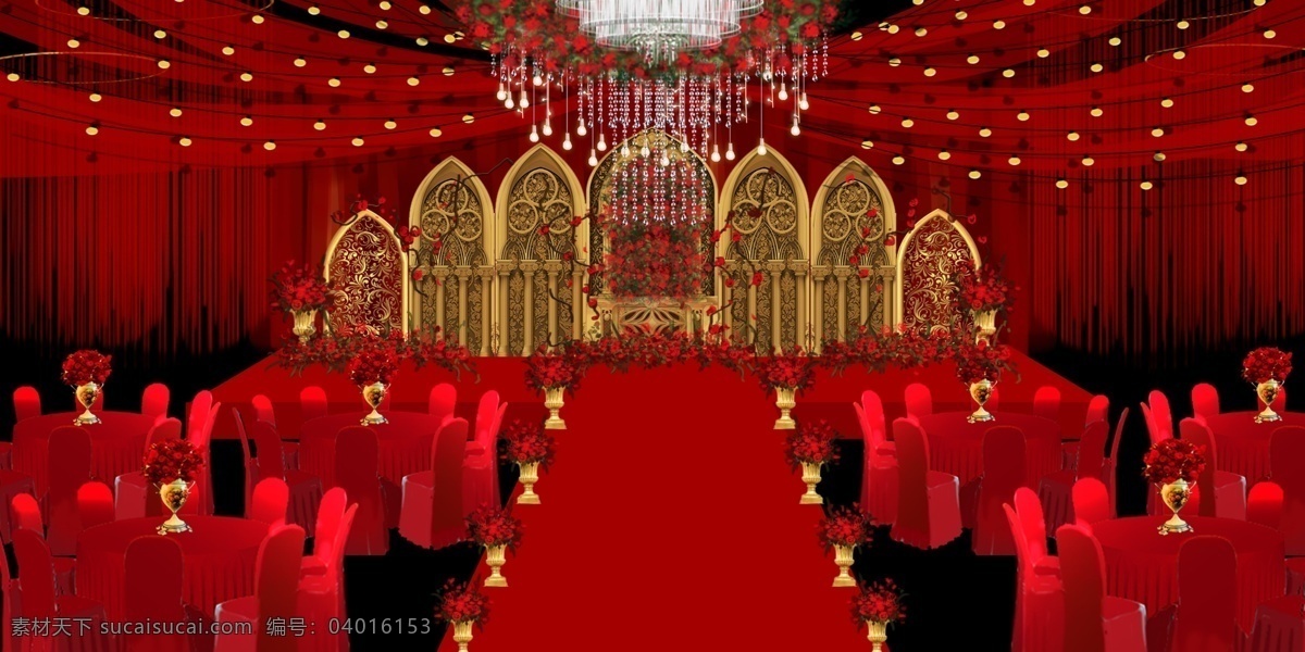 红色 欧式 婚礼 效果图 欧式婚礼 红色婚礼 舞台效果图 巴洛克婚礼 金色婚礼 舞美灯光 文化艺术 节日庆祝