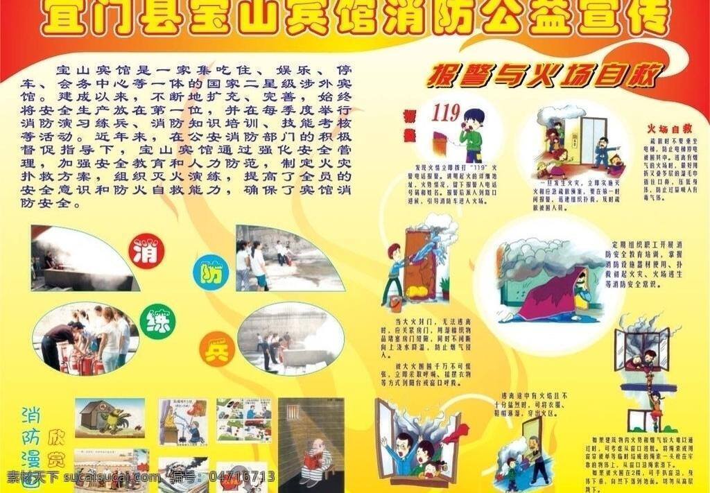 消防漫画 消防宣传 消防知识展板 矢量 模板下载 报警 火场 自救 知识 相关 消防 卡通 图 其他展板设计