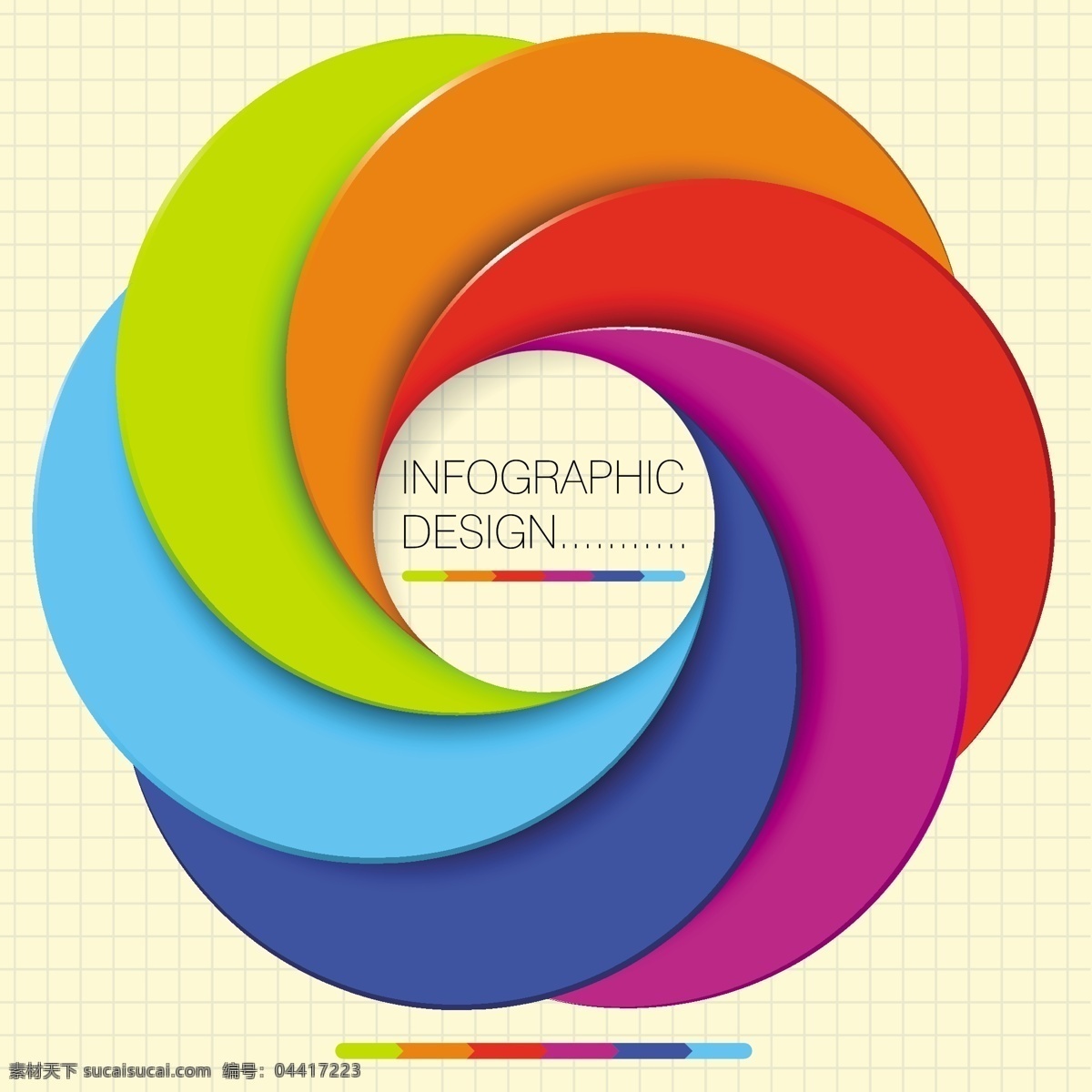 彩色 旋转 圆形 立体 图表 彩色圆形 创意 图标 信息图表 图标设计 办公学习 生活百科 矢量素材 白色