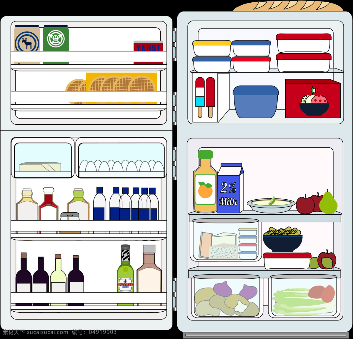 冰箱 制冷 冻结 每加仑 牛奶 架子 蔬菜 冷库 厨房 冰柜 食品 冷柜 家用电器 电 冷藏 厨房电器 现代科技