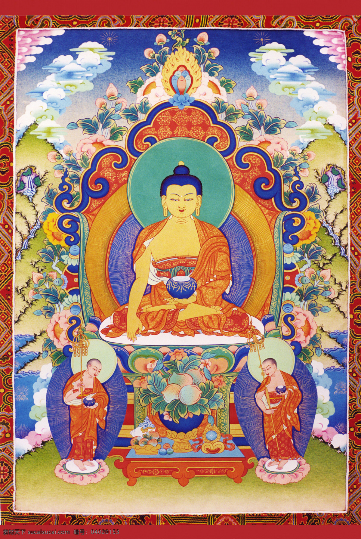 释迦摩尼佛 唐卡 传统文化 文化艺术