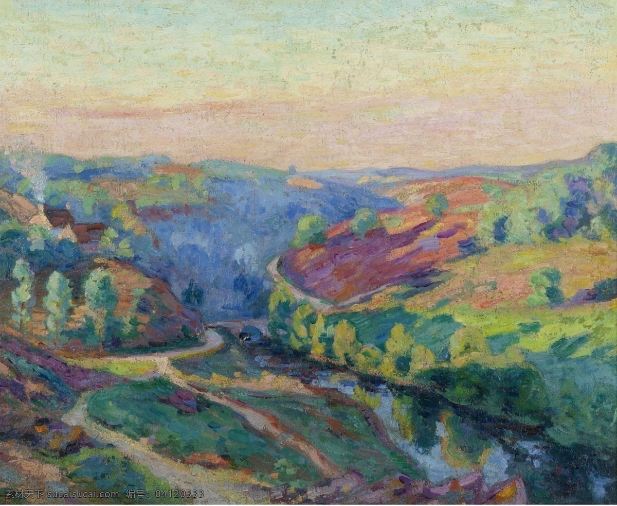 guillaumin 印象派 风景 人物 田园 油画 装饰画 creuse 法国 画家 阿曼 吉 约曼 armand of valley the