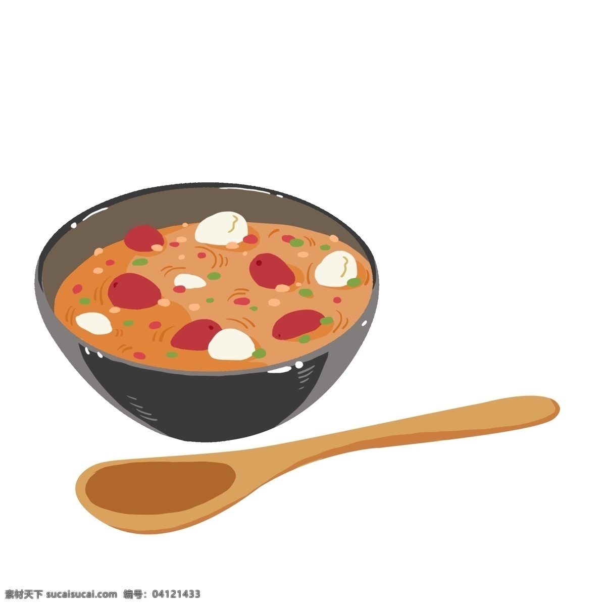 手绘 腊八节 美食 腊八粥 插画 手绘腊八粥 美食腊八粥 美味腊八粥 八宝粥 传统美食 卡通腊八粥