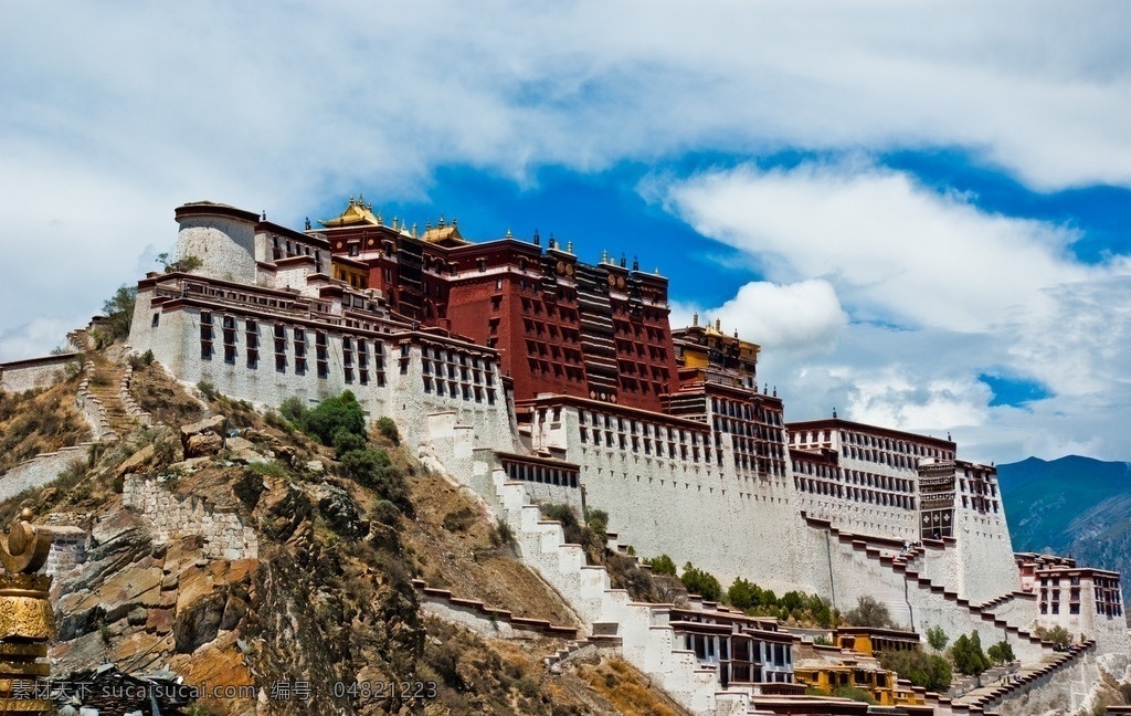 西藏布达拉宫 布达拉宫 西藏 旅游 文化古迹 中国风景 自然景观 建筑景观