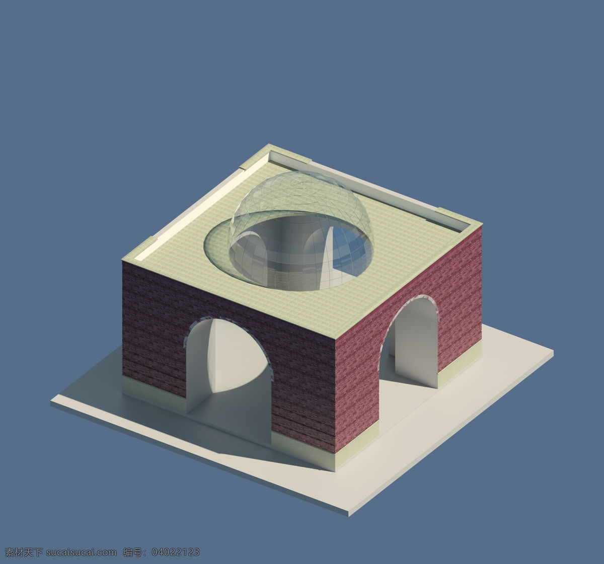 样品 室 埃及 灵感 建设 3d模型素材 建筑模型