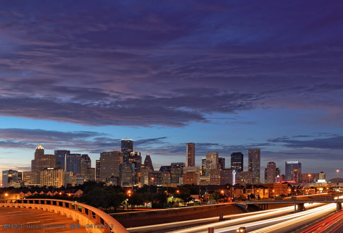 高清 唯美 繁华 都市 夜景 美国 休斯顿 城市 建筑 高楼