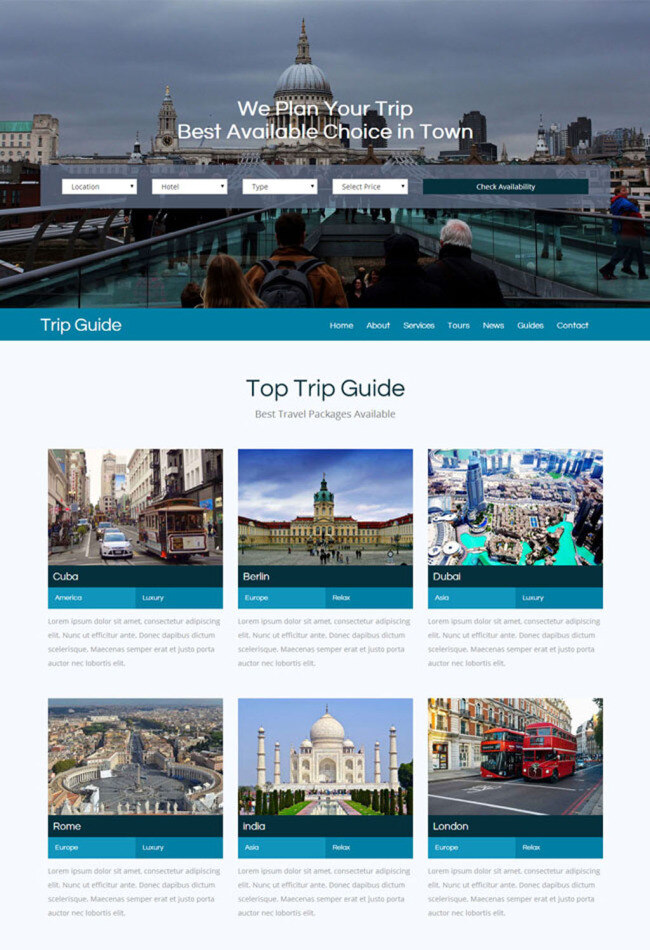 旅游公司网站 国际旅游 公司企业 网站模板 html 网页素材