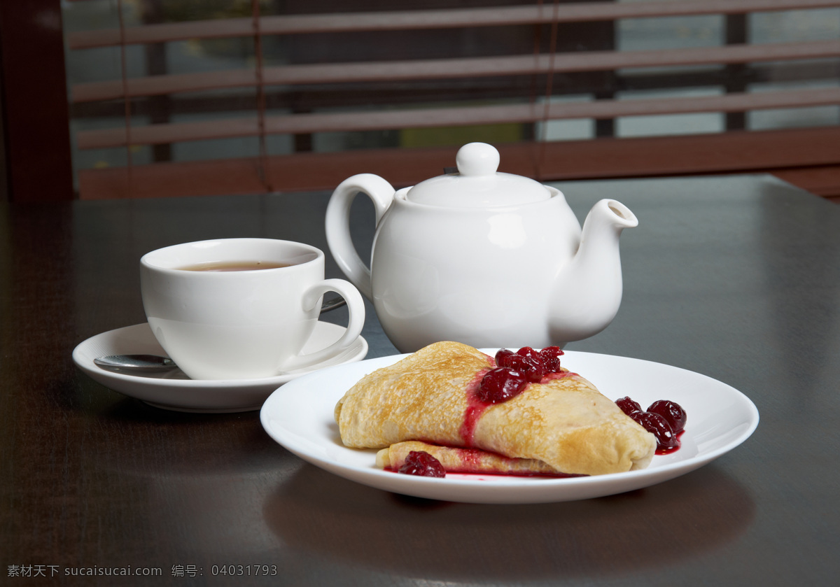 茶 煎饼 茶杯 茶壶 烙饼 美食 食物摄影 美味 点心图片 餐饮美食