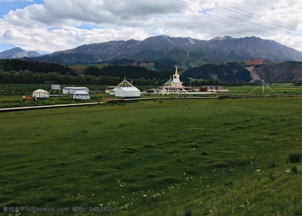 草原 雪山 羊群 羊 草地 蓝天白云 新疆风光 牧场 草场 绵羊 自然景观 自然风景
