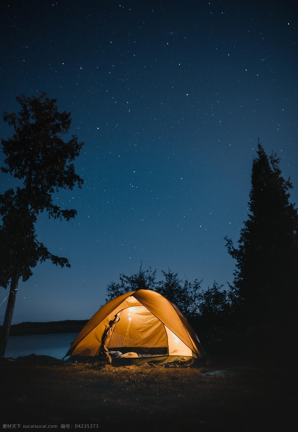 野营 帐篷 夜空 森林 营地 共享 旅游摄影 国外旅游 旅行风景摄影