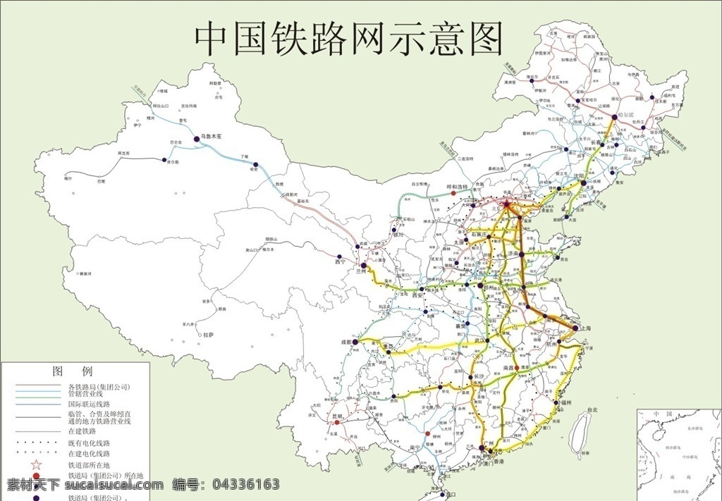 中国 铁路网 示意图 中国铁路 网示意图 铁路矢量图 铁路路线 中国铁路路线 铁路线条 招贴设计