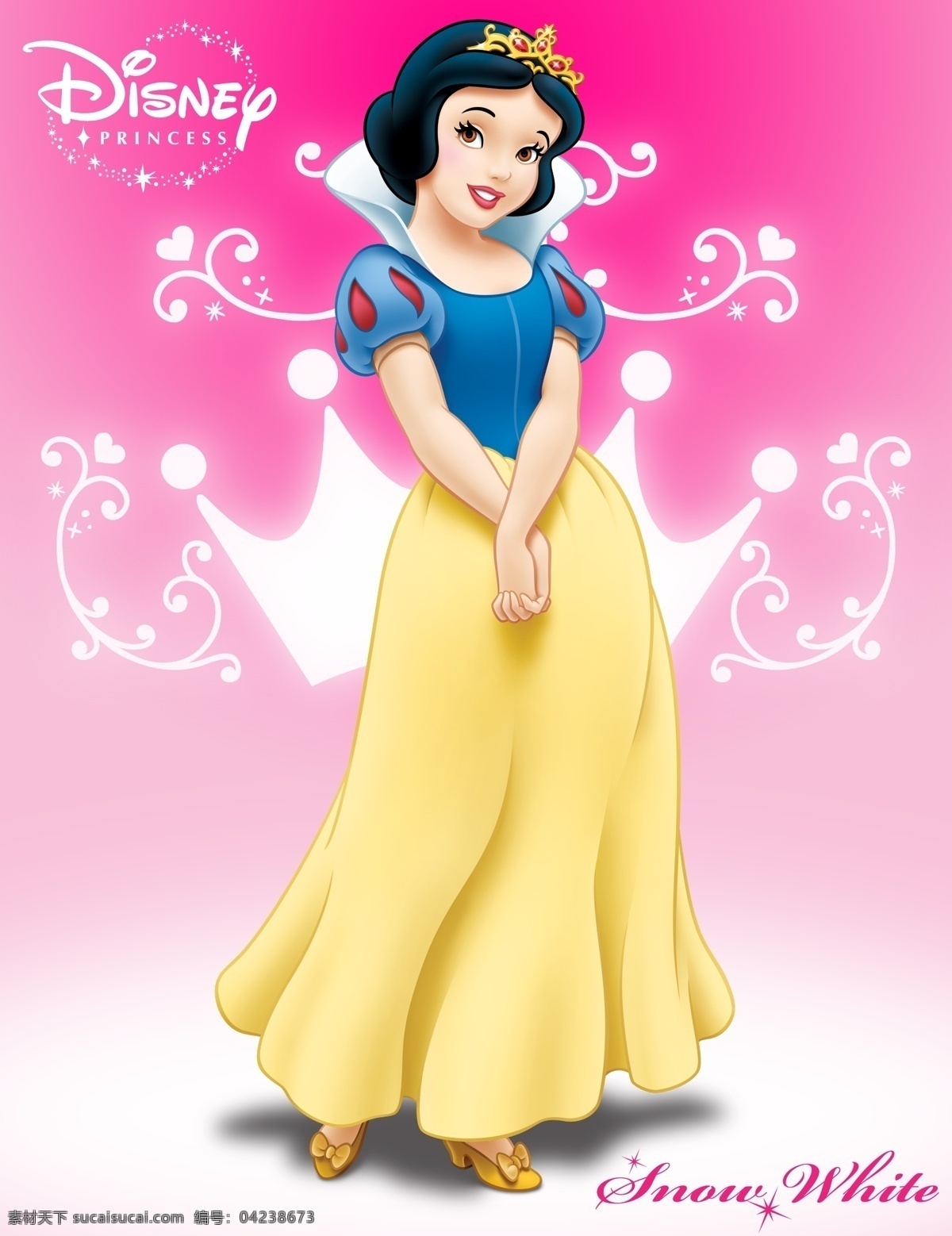 迪士尼 白雪公主 snow white 2010年版 七个小矮人 白马王子 恶毒继母 迪士尼小公主 人物 分层 源文件