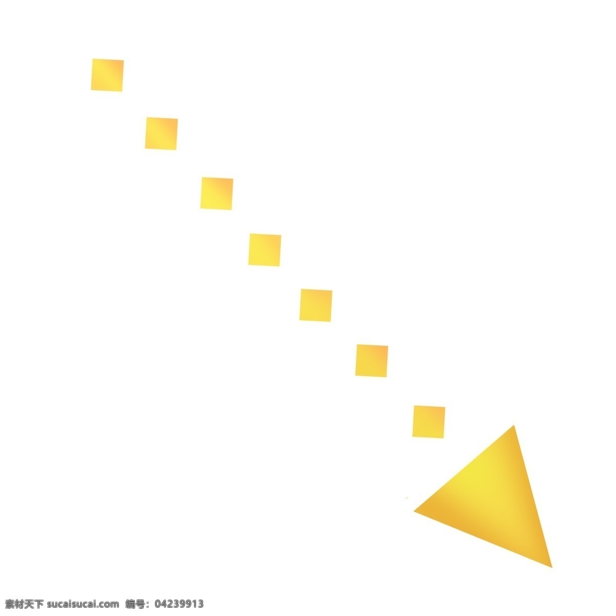 金黄色 右下 方向 点状 卡通 箭头 黄色 金黄色箭头 黄色箭头 右下方向 右下箭头 点状箭头