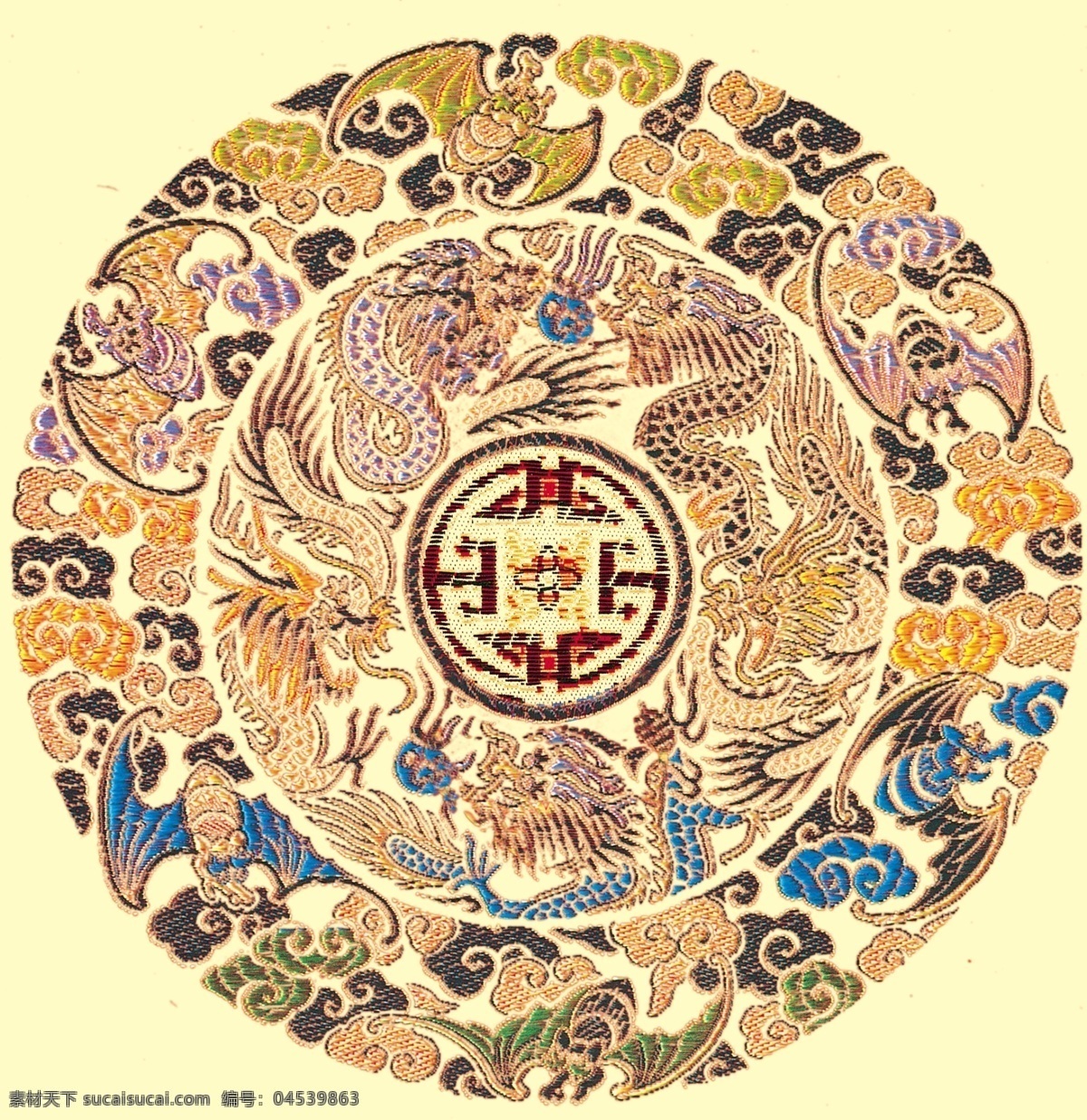 中国刺绣文化 刺绣文化 传统元素 分层 高清设计图 祥龙