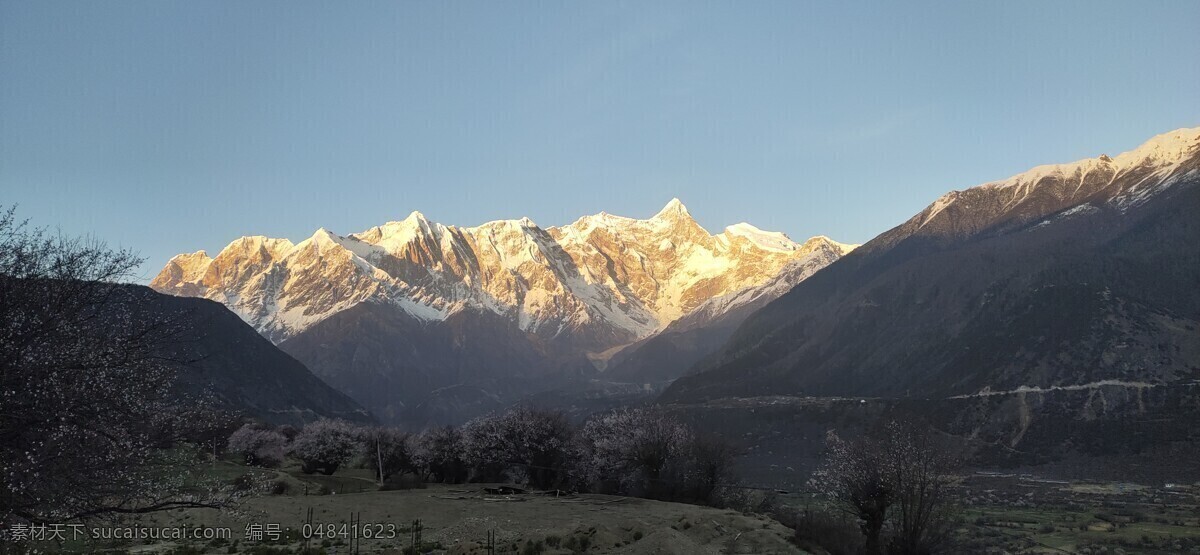 南迦巴瓦 风景 西藏 山峰 日照金山 自然风景 雪山 景观 风景名胜 自然景观 林芝风景