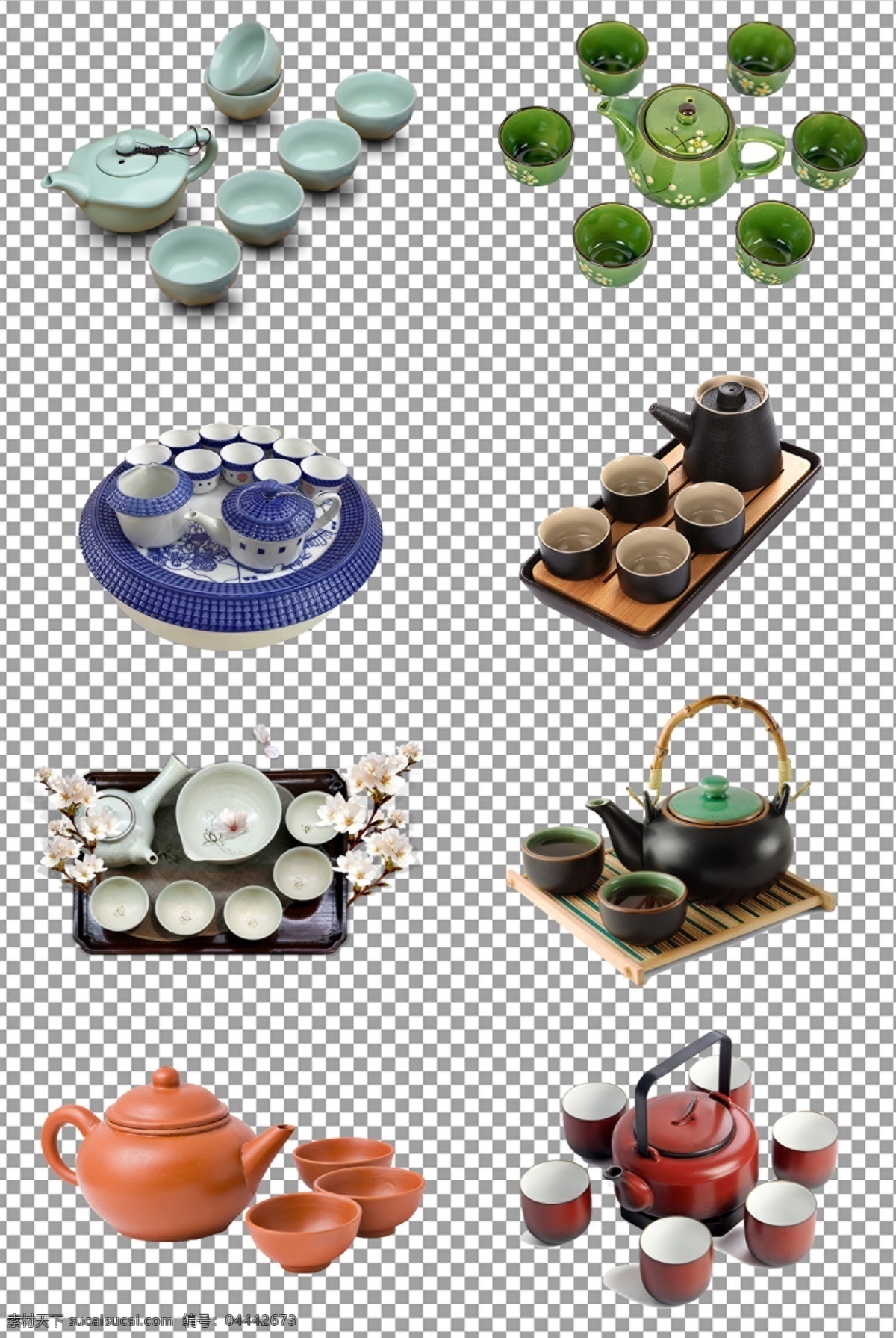 陶瓷 花纹 茶具 复古风 免抠 无背景 免抠图 抠图 元素 透明 通道 png免抠图 分层