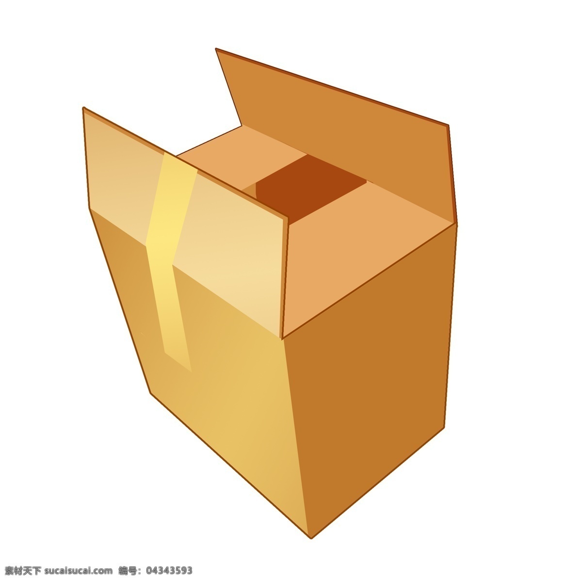 漂亮 纸盒子 插画 棕色小纸箱 盖子 小 纸箱 打开的纸盒 收纳纸盒子 硬纸盒子
