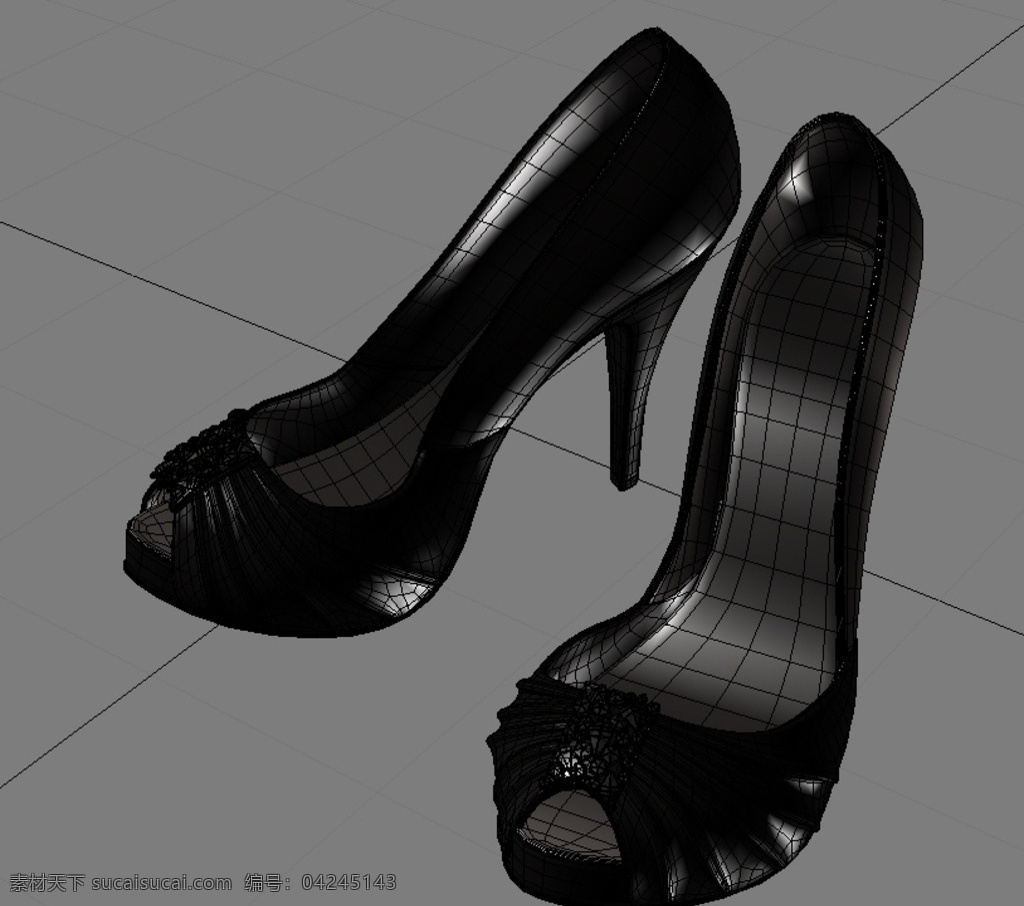 水晶 镶钻 高跟鞋 3d模型 水晶高跟鞋 高跟鞋模型 鞋子模型 水晶鞋模型 其他模型 3d设计 max
