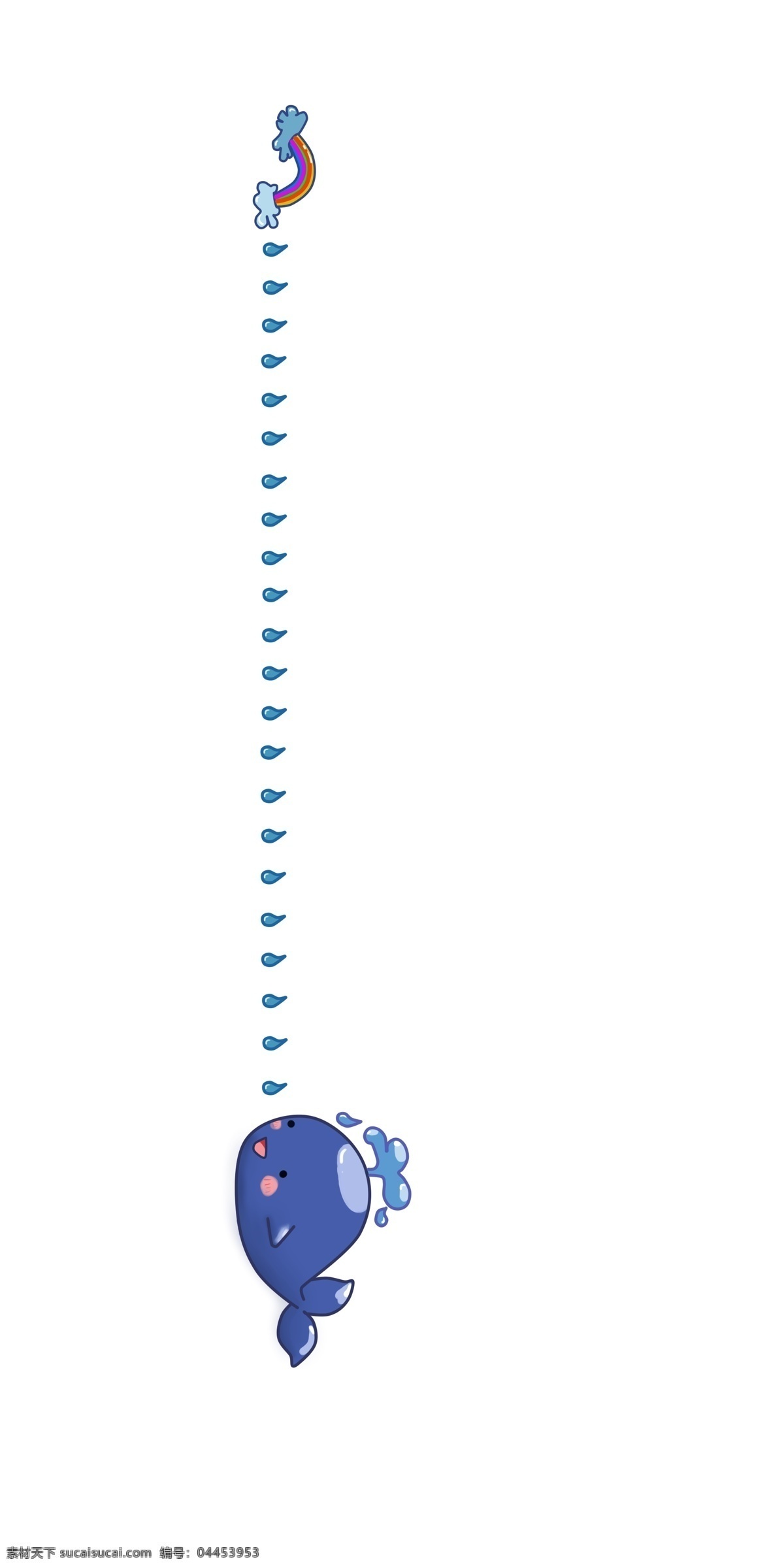 海豚 分割线 装饰 插画 蓝色的分割线 海豚分割线 创意分割线 立体分割线 手绘分割线 卡通分割线