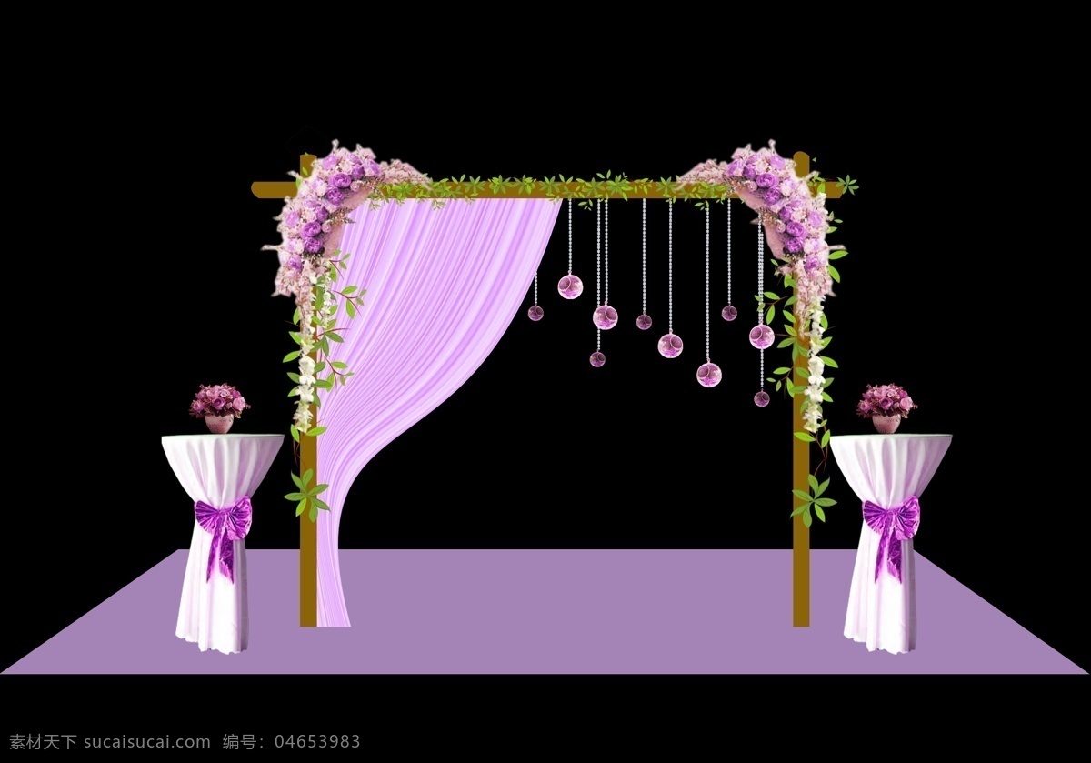 婚礼 效果图 布幔 户外婚礼 水晶 西式婚礼 紫色婚礼 原创设计 原创装饰设计