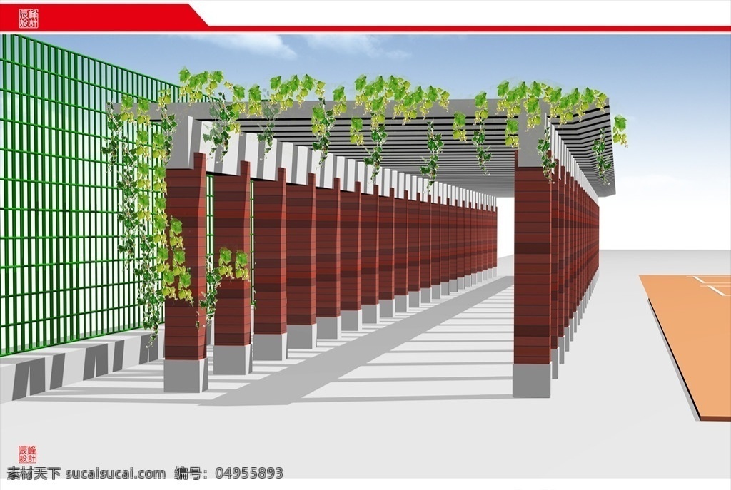 花架长廊图片 花架 长廊 3d模型 效果图 鸟瞰图 3d设计 园林 建筑 艺术 模型 建筑模型 室外模型 max