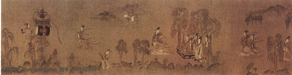 洛神赋 图 国画 山水 山水画 山水名画书画 中国水墨画 文化艺术