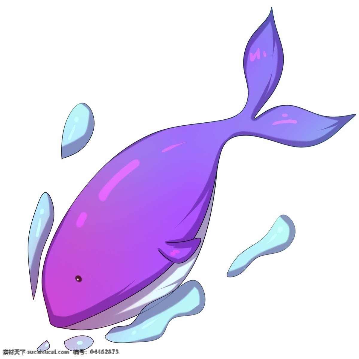 卡通 手绘 可爱 鲸鱼 遨游 插画 巨鲸 鲸目 海洋 大海 海水 海浪 哺乳动物 游泳 喷水 玩耍 巨大 圆鼓鼓