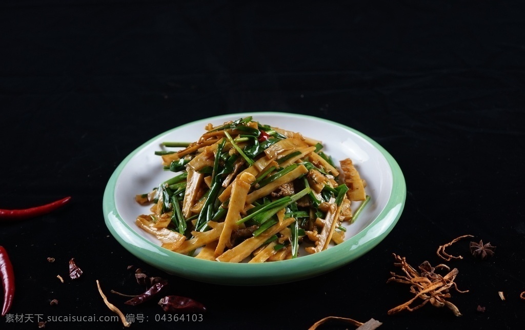 韭菜 炒 春笋 蔬菜 青菜 中餐 餐饮美食 传统美食