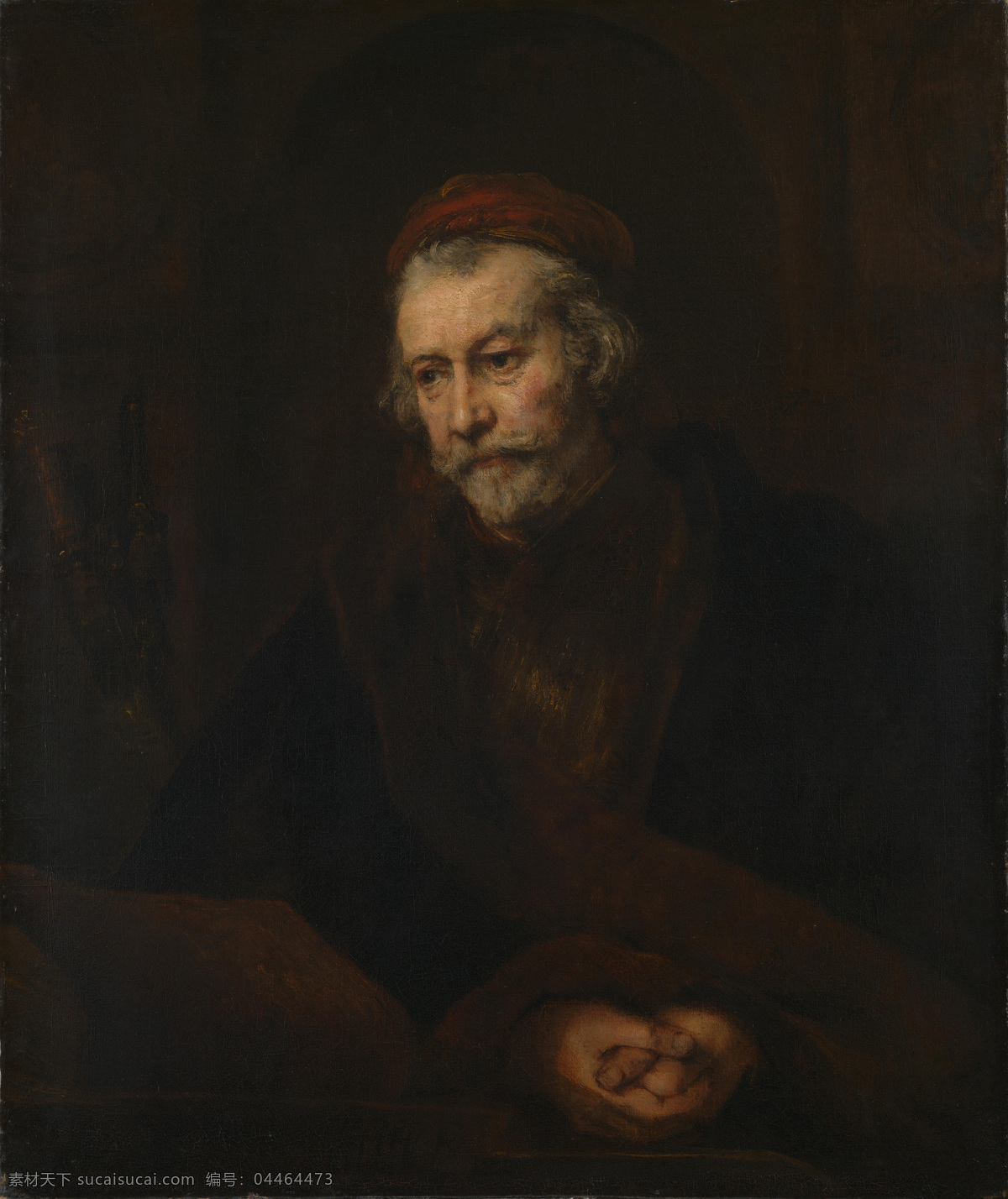 伦勃朗 人物油画 老人 圣保罗 油画 人物肖像 绘画书法 文化艺术 伦勃朗作品