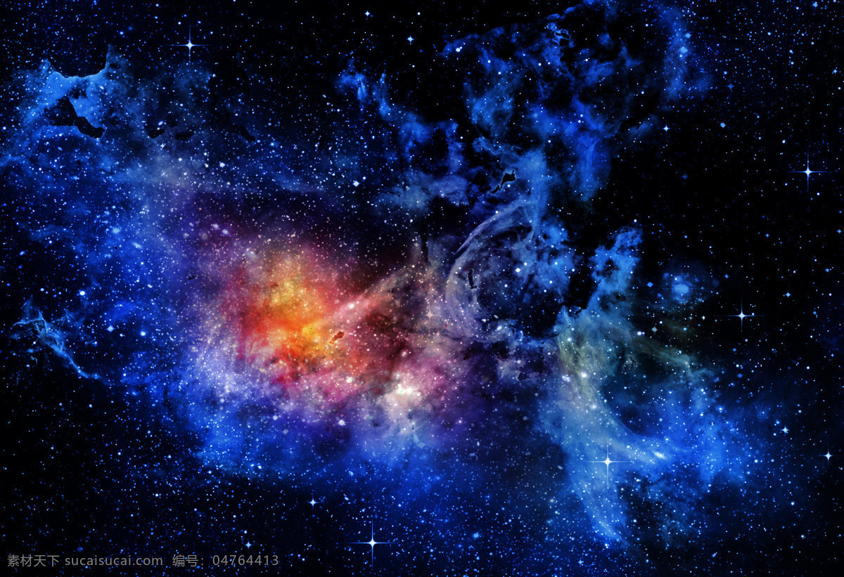 蓝色 银河系 星星 星光 星空 太空 光芒 宇宙太空 环境家居