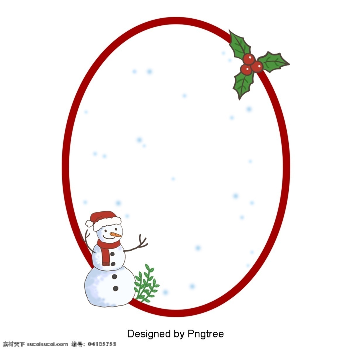卡通 可爱 红色 简单 椭圆 雪人 圣诞 边境 圣诞节 极 简 主义 绿色 种植 装饰