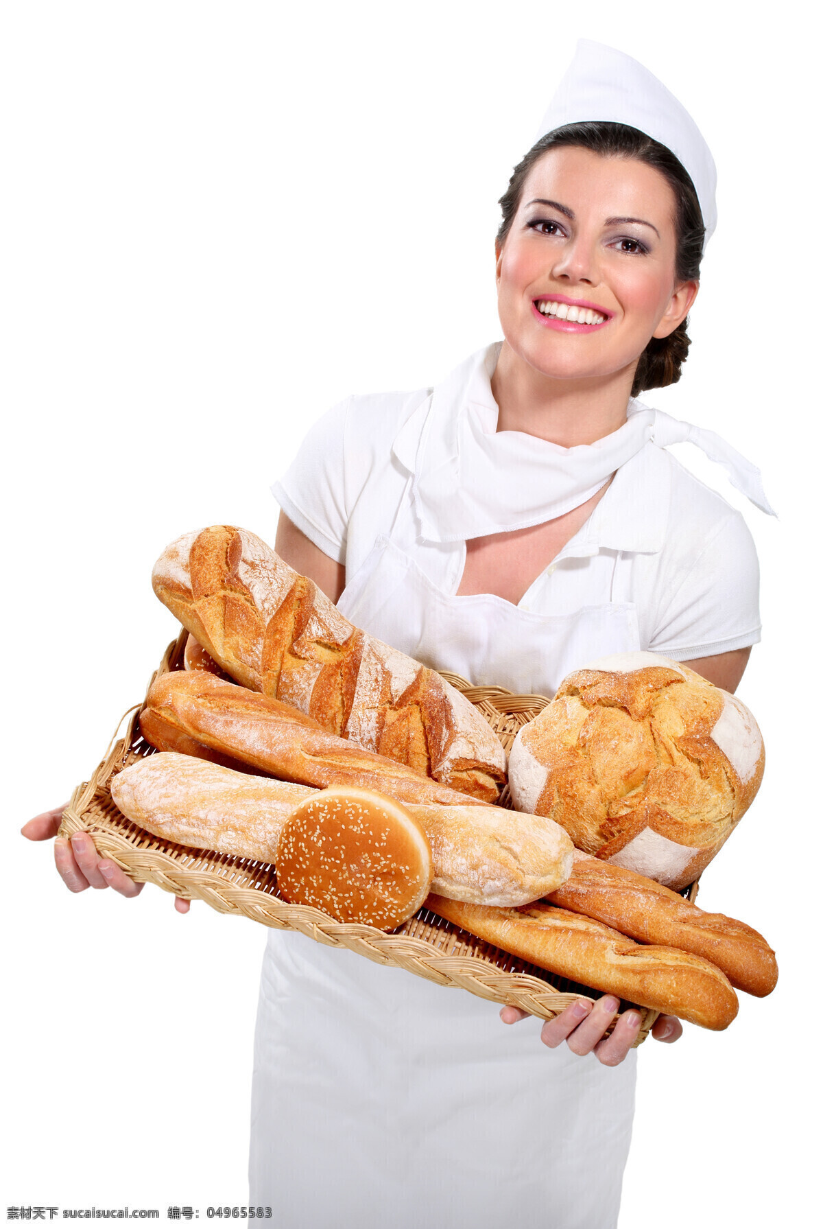 抱 面包 女人 外国女人 美食 糕点 面点师 商务人士 人物图片