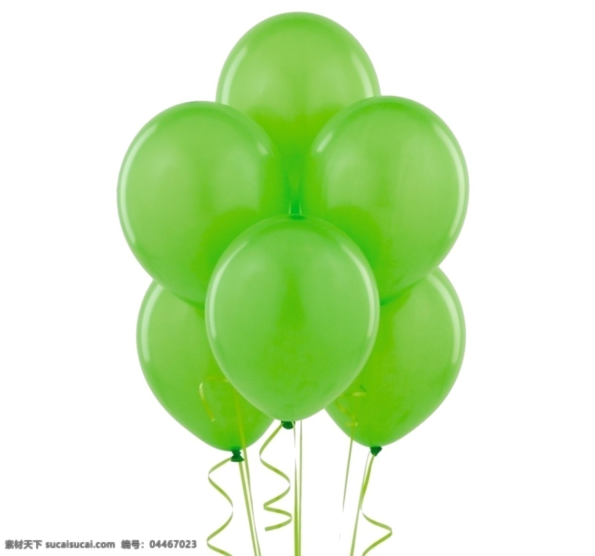 绿色气球 免抠 气球 免抠素材 白色