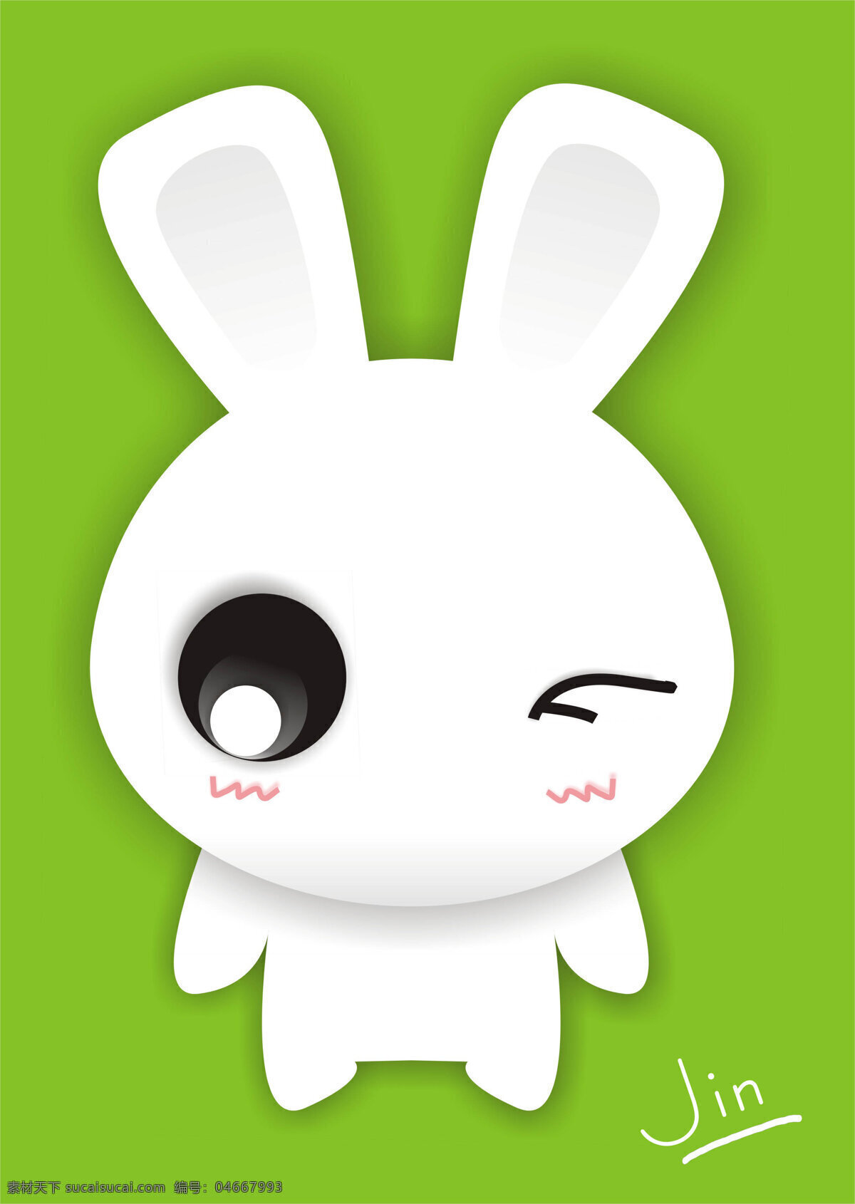 可爱萌兔 兔子 动漫人物 动漫动画